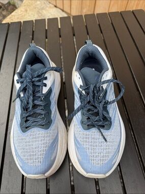 Hoka Women's Sneakers in Light Blue and Navy
